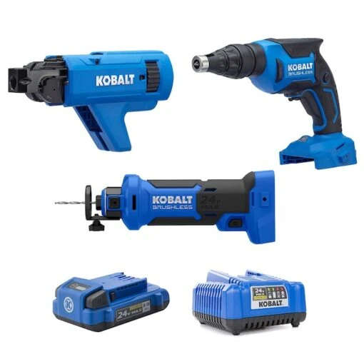 Kobalt XTR 3-Tool Combo Kit - Batteries, Charger And Hard Case Included - Brushless Motor -Tool Store 32165010d L