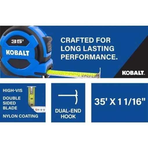 Kobalt 35-ft Blue Self-Locking Measuring Tape -Tool Store 32435014da L