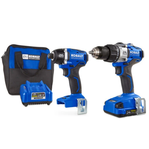 Kobalt 24-V Max Cordless Tools Combo - Drill-Driver And Impact Driver - Brushless Motor With Battery And Charger -Tool Store 45595020 L