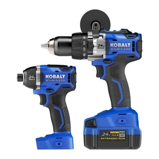 Kobalt 24-V Max Cordless Tools Combo - Drill-Driver And Impact Driver - Brushless Motor With Battery And Charger -Tool Store 45595020b L