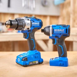 Kobalt 24-V Max Cordless Tools Combo - Drill-Driver And Impact Driver - Brushless Motor With Battery And Charger -Tool Store 45595020e L