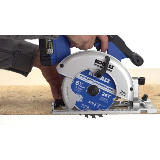 Kobalt 24-V Max Cordless Circular Saw - 6 1/2-in Blade - Brushless Motor - Bare Tool Without Battery -Tool Store 45595021e L