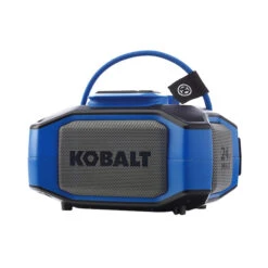 Kobalt 24 V Max Bluetooth Speaker - USB And Auxiliary Ports - Grey And Blue - Bare Tool Without Battery -Tool Store 45595032 L