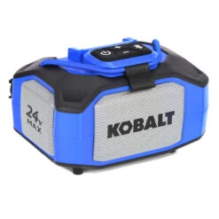 Kobalt 24 V Max Bluetooth Speaker - USB And Auxiliary Ports - Grey And Blue - Bare Tool Without Battery -Tool Store 45595032b L