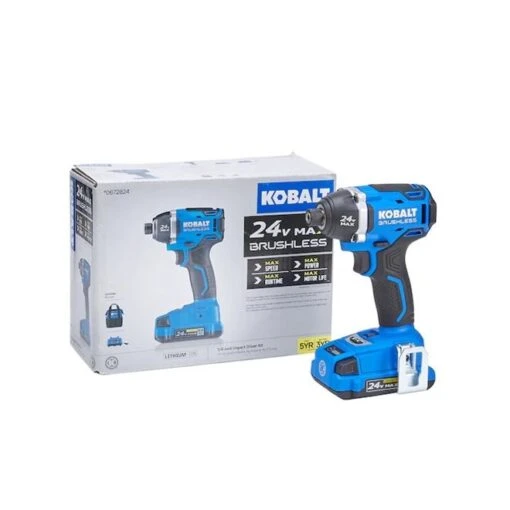 Kobalt 24-V Max Cordless Impact Driver Set - Brushless Motor - Charger, Battery And Accessories Included -Tool Store 45595033c L