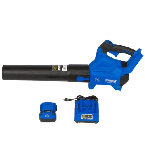 Kobalt 24V Lithium Ion 500 CFM Brushless Cordless Electric Leaf Blower - Battery And Charger Included -Tool Store 45595036 L