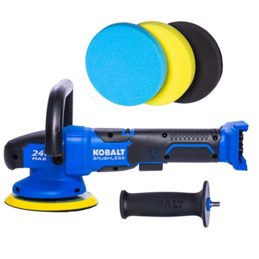 Kobalt 24-V Max Brushless Motor 6-in Polisher - 3 Pads Included - Black And Blue - Bare Tool Without Battery -Tool Store 45595047 L