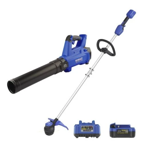 Kobalt 24-Volt Max Cordless Power Equipment Combo Kit With Leaf Blower And String Trimmer With Battery And Charger -Tool Store 45595056 L