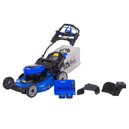 Kobalt 2x24-Volt (48-Volt Total) Brushless 20-in Self-Propelled Cordless Electric Lawn Mower 5 Ah -Tool Store 45595061 L