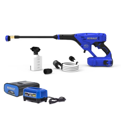 Kobalt 40-Volt Electric Handheld Pressure Washer Kit - 2-Ah - 600-PSI - Blue -Tool Store 65415002 L